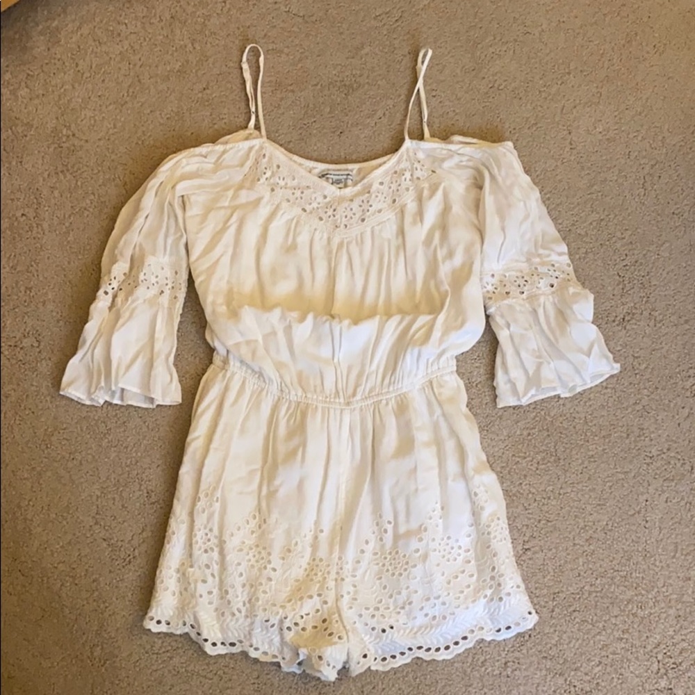American eagle white off the shoulder romper